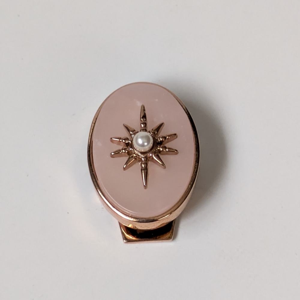 Keep Collective Sliding Charm Rose Gold Starburst Pearl Accent Keepsake Jewelry